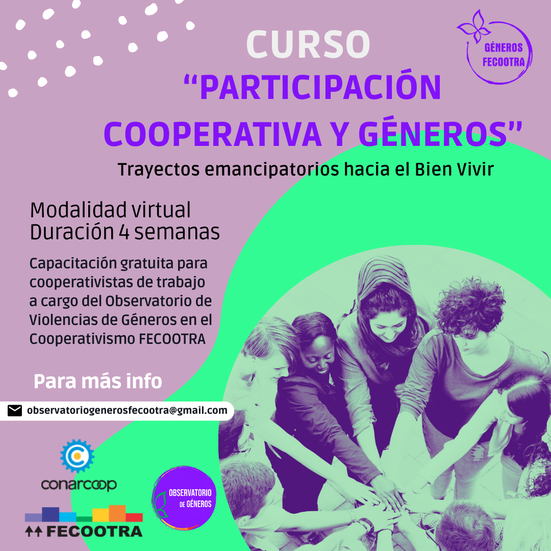  2da Edición. “PARTICIPACIÓN COOPERATIVA Y GÉNEROS”